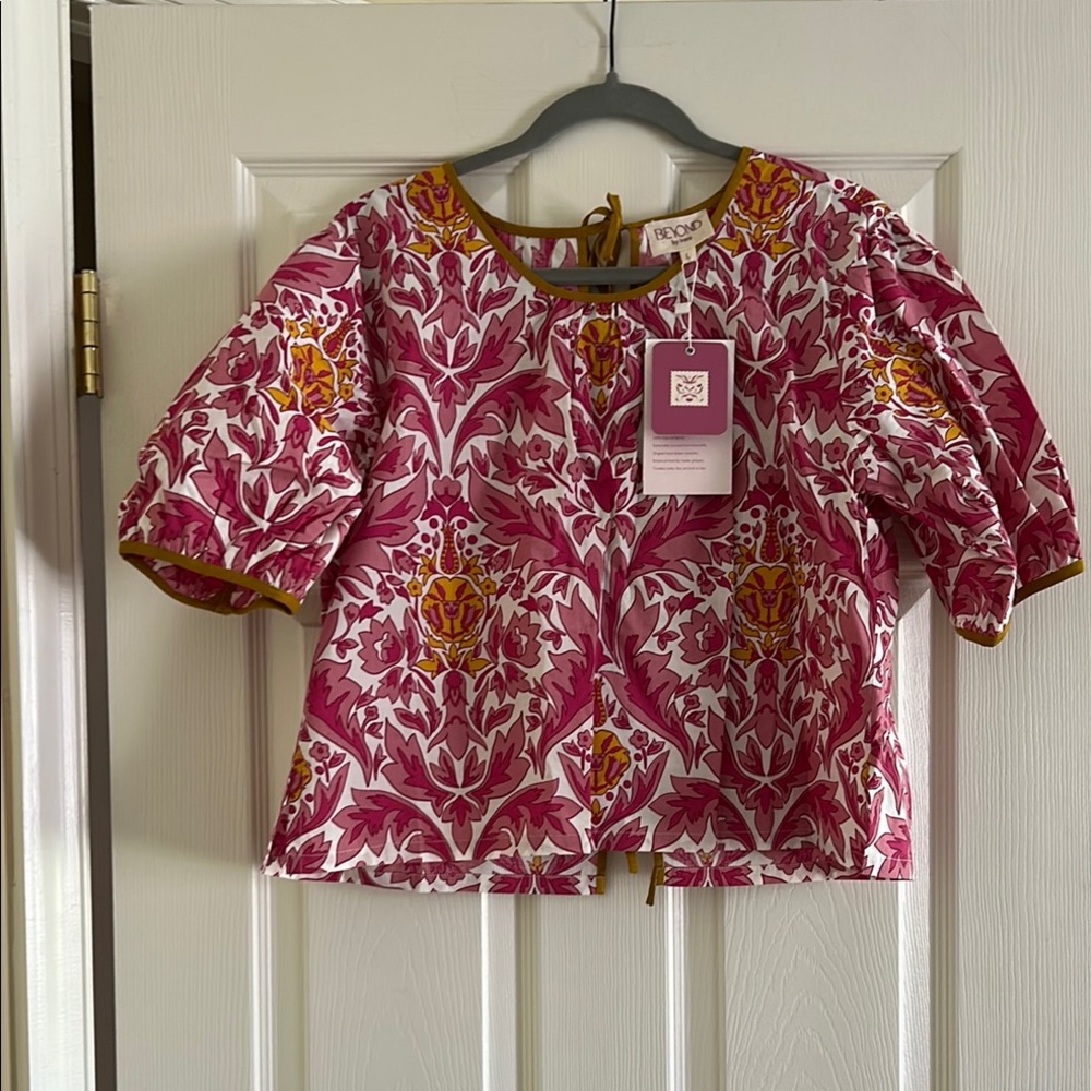 Beyond by Vera Pink Floral Women Top
